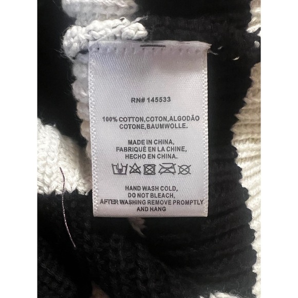 Anthropologie Who Wear What When Where Striped Crew Pullover Knit Sweater M FLAW - Picture 7 of 8